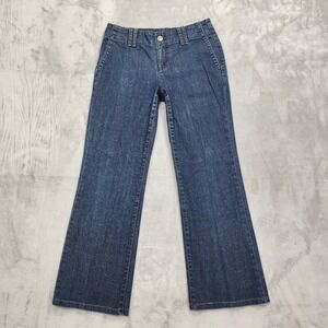 Charter Club Jeans Womens 4 Blue Mid Rise Classic Straight Leg Stretch‎ Denim